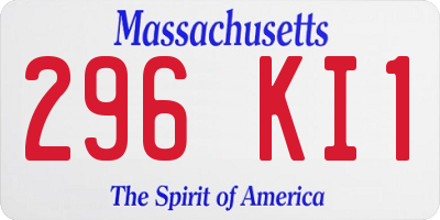 MA license plate 296KI1