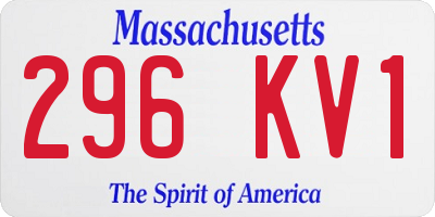 MA license plate 296KV1