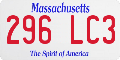 MA license plate 296LC3