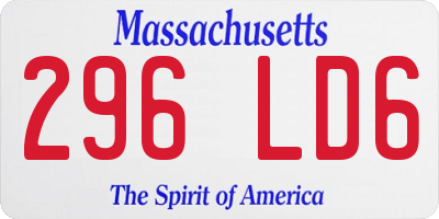 MA license plate 296LD6