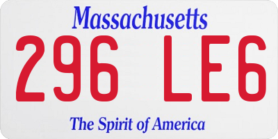 MA license plate 296LE6