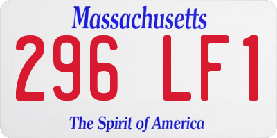 MA license plate 296LF1