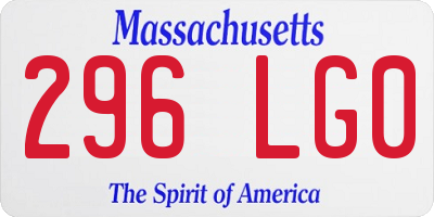 MA license plate 296LG0