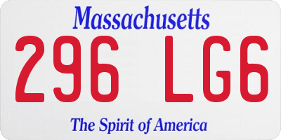 MA license plate 296LG6