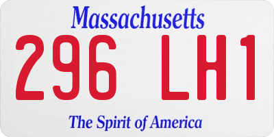 MA license plate 296LH1