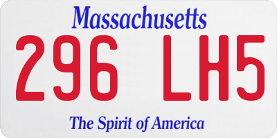 MA license plate 296LH5