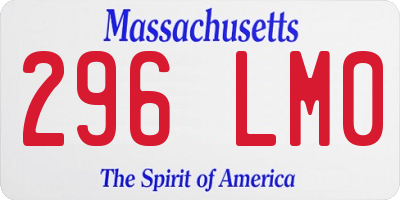 MA license plate 296LM0