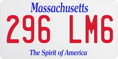 MA license plate 296LM6