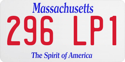 MA license plate 296LP1