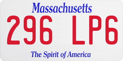 MA license plate 296LP6