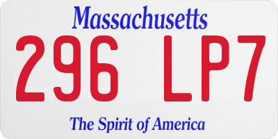 MA license plate 296LP7