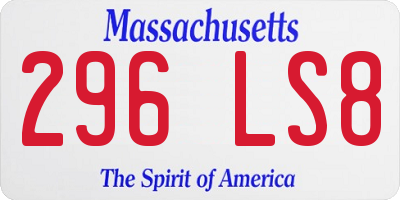 MA license plate 296LS8