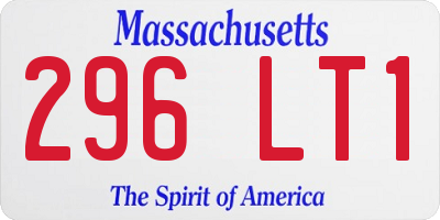 MA license plate 296LT1