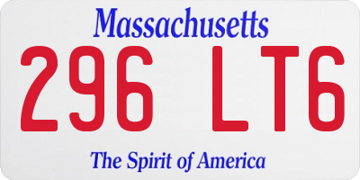 MA license plate 296LT6