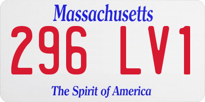 MA license plate 296LV1