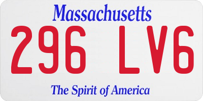 MA license plate 296LV6