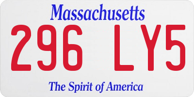 MA license plate 296LY5
