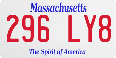 MA license plate 296LY8