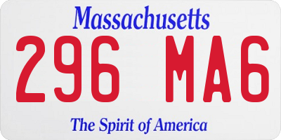 MA license plate 296MA6