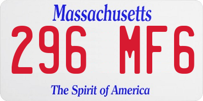 MA license plate 296MF6