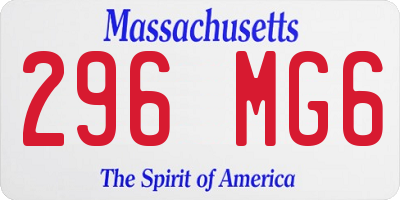 MA license plate 296MG6