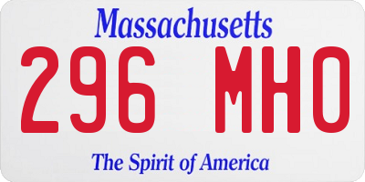 MA license plate 296MH0