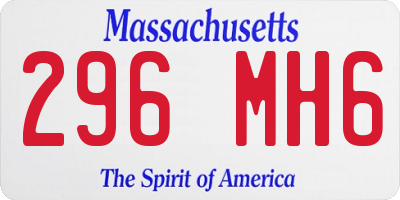 MA license plate 296MH6
