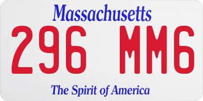 MA license plate 296MM6