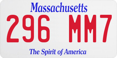 MA license plate 296MM7