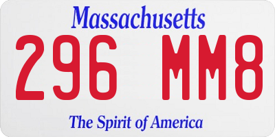 MA license plate 296MM8