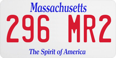 MA license plate 296MR2