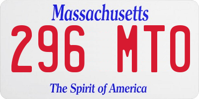 MA license plate 296MT0