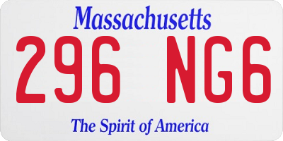 MA license plate 296NG6