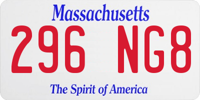 MA license plate 296NG8