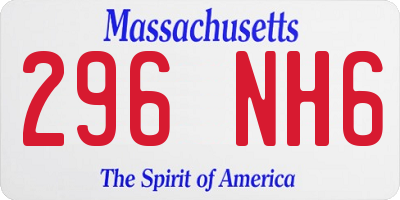 MA license plate 296NH6