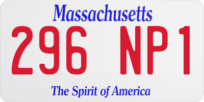 MA license plate 296NP1