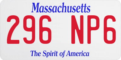 MA license plate 296NP6