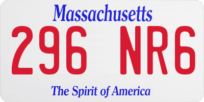 MA license plate 296NR6