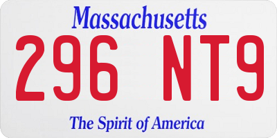 MA license plate 296NT9