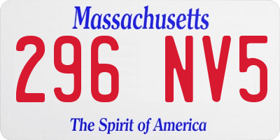 MA license plate 296NV5