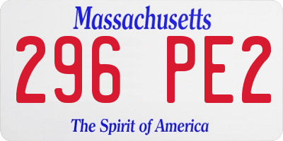 MA license plate 296PE2