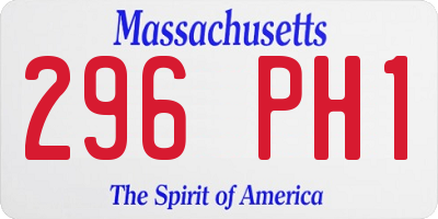 MA license plate 296PH1