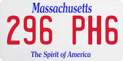 MA license plate 296PH6