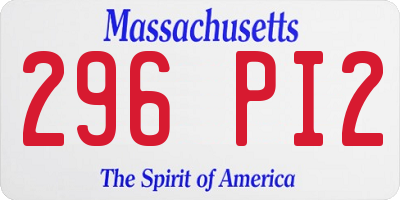 MA license plate 296PI2