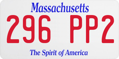 MA license plate 296PP2