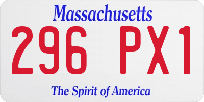 MA license plate 296PX1