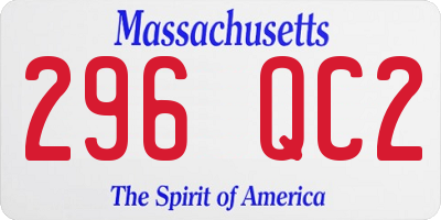 MA license plate 296QC2