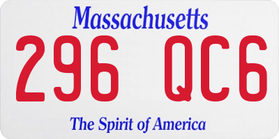 MA license plate 296QC6