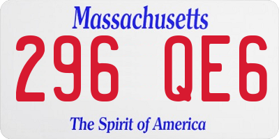 MA license plate 296QE6