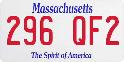 MA license plate 296QF2